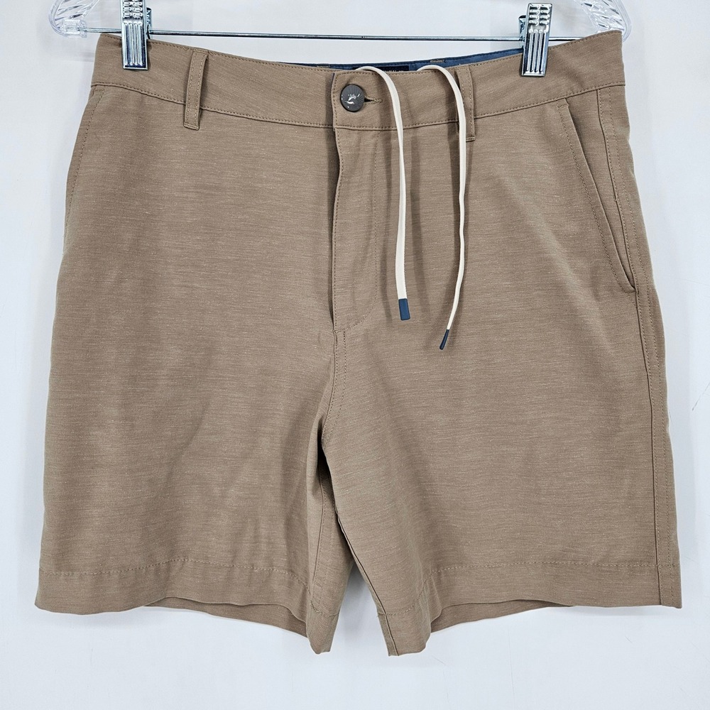 Faherty All Day Shorts Mens 30 Tan Performance Stretch Summer Casual Chino